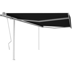 Vidaxl - Auvent manuel rétractable avec poteaux 4x3 m Anthracite