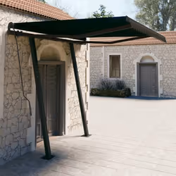 vidaXL Auvent rétractable automatique et poteaux 3x2,5 m Anthracite - TU