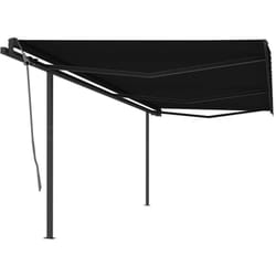 Vidaxl - Auvent automatique rétractable avec poteaux 6x3 m Anthracite