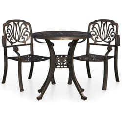 Vidaxl - Ensemble de bistro 3 pcs Aluminium coulé Bronze