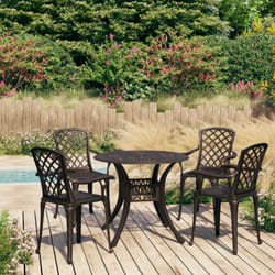 Vidaxl - Ensemble de bistro 5 pcs Aluminium coulé Bronze
