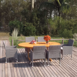 Créez une esthétique convaincante et uniforme dans votre espace extérieur avec cet ensemble de salle à manger de jardin ! La  ...