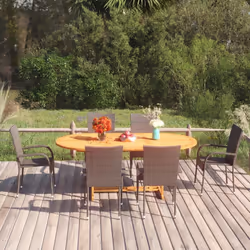 Créez une esthétique convaincante et cohérente dans votre espace extérieur avec cet ensemble de salle à manger de jardin ! La ...