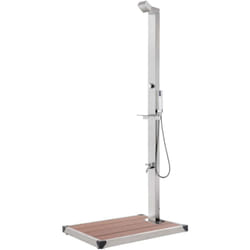 Vidaxl - Douche de jardin avec base marron 225 cm Acier inoxydable