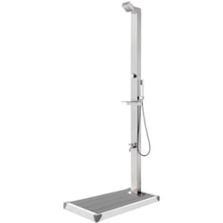 Vidaxl - Douche de jardin avec base gris 225 cm Acier inoxydable