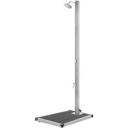 Vidaxl - Douche de jardin avec base gris 220 cm Acier inoxydable