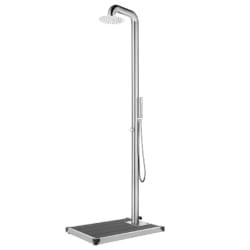 VIDAXL Douche de jardin 230 cm - Gris