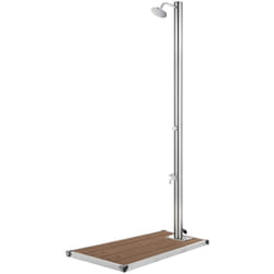 Vidaxl - Douche de jardin avec base marron 220 cm Acier inoxydable