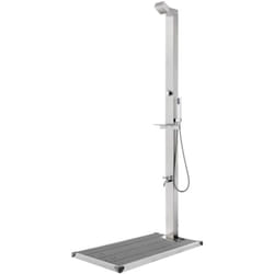 Vidaxl - Douche de jardin avec base gris 225 cm Acier inoxydable