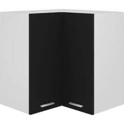 Armoire d'angle suspendue Noir 57x57x60 cm Aggloméré