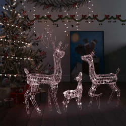 vidaXL Famille de rennes LED 300 - blanc chaud