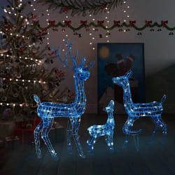 vidaXL Famille de rennes décoration LED - Acrylique