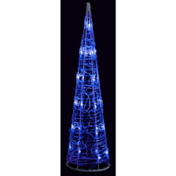 Cône lumineux décoratif pyramide à LED Acrylique Bleu 60 cm vidaXL