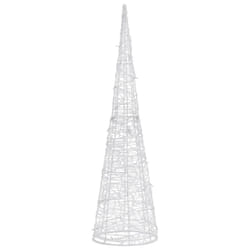 Cône lumineux décoratif pyramide led Acrylique Blanc froid 90cm Vidaxl