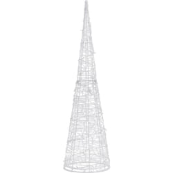 Cône lumineux décoratif pyramide à LED Acrylique Bleu 90 cm vidaXL