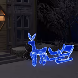Présentation du Produit Le cordon lumineux de Noël Renne et traîneau avec maille 432 LED de la marque VIDAXL est un décor de  ...
