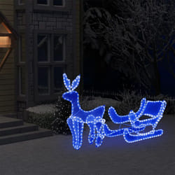 Vidaxl - Cordon lumineux de Noël Renne et traîneau avec maille 432 led