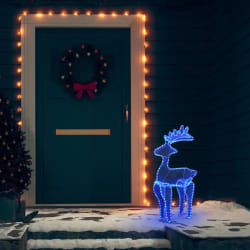 vidaXL Décoration de Noël de renne avec maille 306 LED 60x24x89 cm - TU