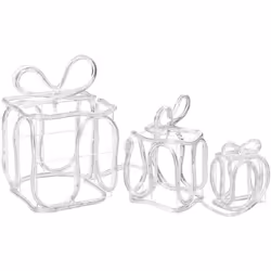 Créez une touche d'éclat à votre maison ce Noël avec cet ensemble de 3 décorations de coffret cadeau ! Cette décoration de No ...