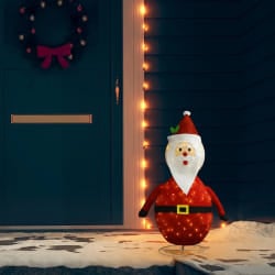 vidaXL Décoration de Noël Figurine Père Noël LED Tissu de luxe 90 cm - TU