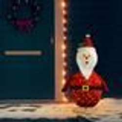 vidaXL Décoration de Noël Figurine Père Noël LED Tissu de luxe 120 cm - TU