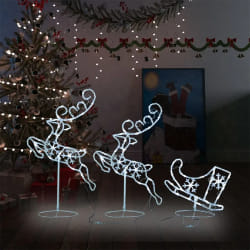 vidaXL Décorations de Noël volant - Renne/traîneau