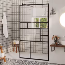 Description générale Apportez une nouvelle apparence esthétique à votre salle de bain avec ce mur de douche à l'italienne mod ...
