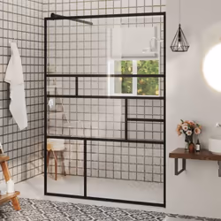 Description générale Apportez une nouvelle apparence esthétique à votre salle de bain avec ce mur de douche à l'italienne mod ...