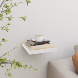 VidaXL 326567 étagères Panneaux MDF, Métal Chêne, Blanc