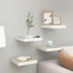 vidaXL Étagères murales 4 pcs Chêne et blanc 23x23,5x3,8 cm MDF - TU