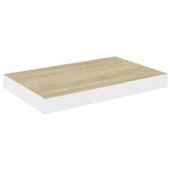 VidaXL 326570 étagères Panneaux MDF, Métal Chêne, Blanc