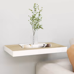 VidaXL 326570 étagères Panneaux MDF, Métal Chêne, Blanc