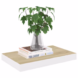 VidaXL 326570 étagères Panneaux MDF, Métal Chêne, Blanc