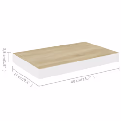 VidaXL 326570 étagères Panneaux MDF, Métal Chêne, Blanc - Vue supplémentaire 7