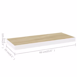 VidaXL 326576 étagères Panneaux MDF, Métal Chêne, Blanc - Vue supplémentaire 6