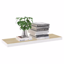 VidaXL 326579 étagères Panneaux MDF, Métal Chêne, Blanc
