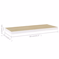 VidaXL 326579 étagères Panneaux MDF, Métal Chêne, Blanc - Vue supplémentaire 7