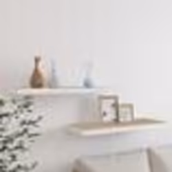 vidaXL Étagères flottantes 2 pcs chêne et blanc 80x23,5x3,8 cm MDF - TU