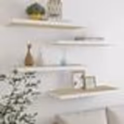 vidaXL Étagères flottantes 4 pcs chêne et blanc 80x23,5x3,8 cm MDF - TU
