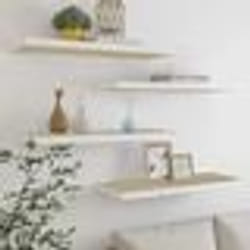 vidaXL Étagères flottantes 4 pcs chêne et blanc 80x23,5x3,8 cm MDF - TU