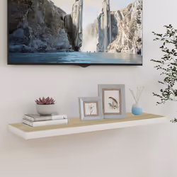 VidaXL 326582 étagères Panneaux MDF, Métal Chêne, Blanc