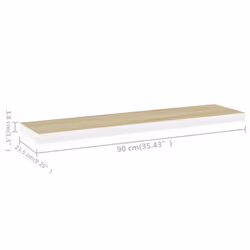 VidaXL 326582 étagères Panneaux MDF, Métal Chêne, Blanc - Vue supplémentaire 6