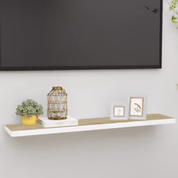 VidaXL 326585 étagères Panneaux MDF, Métal Chêne, Blanc