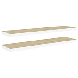 VidaXL 326586 étagères Panneaux MDF, Métal Chêne, Blanc
