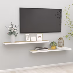 VidaXL 326586 étagères Panneaux MDF, Métal Chêne, Blanc