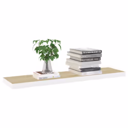 VidaXL 326586 étagères Panneaux MDF, Métal Chêne, Blanc