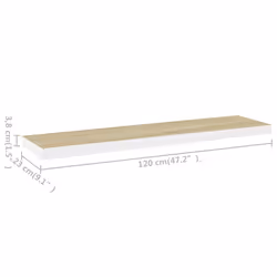 VidaXL 326586 étagères Panneaux MDF, Métal Chêne, Blanc - Vue supplémentaire 8
