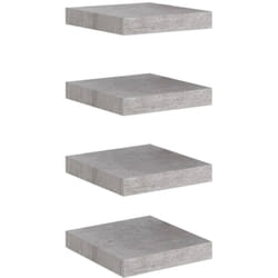 Vidaxl - tagères murales flottantes 4 pcs gris béton 23x23,5x3,8 cm mdf