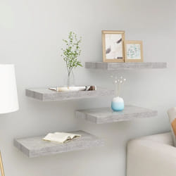 Vidaxl - Ensemble de 4 étagères de suspension en bois en bois disponibles en différentes couleurs taille : 40 x 23 x 3,8 cm