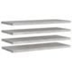 vidaXL Étagères murales flottantes 4 pcs Gris béton 90x23,5x3,8cm MDF - TU